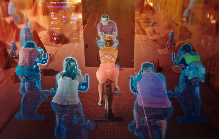 Exercise with friends from across the world. Image source: Meta. 