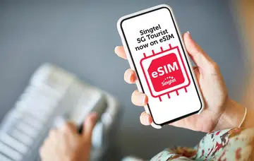Singtel 5G tourist eSIM plans.