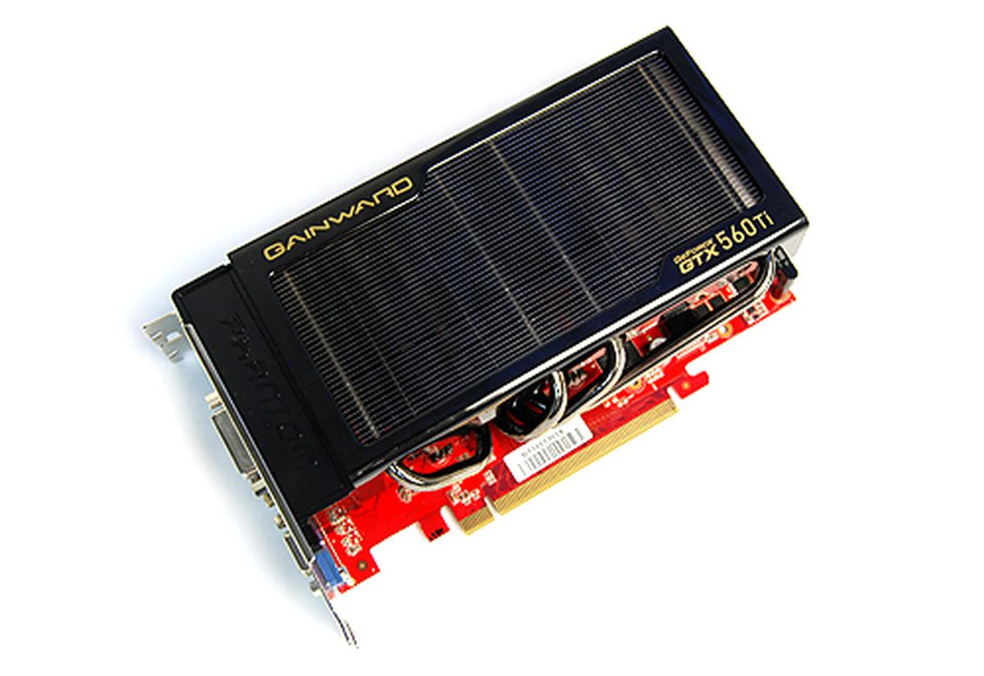 Look ma, no fans! The cooler on the Gainward GeForce GTX 560 Ti is indeed one of the more unique ones we've seen in recent times.