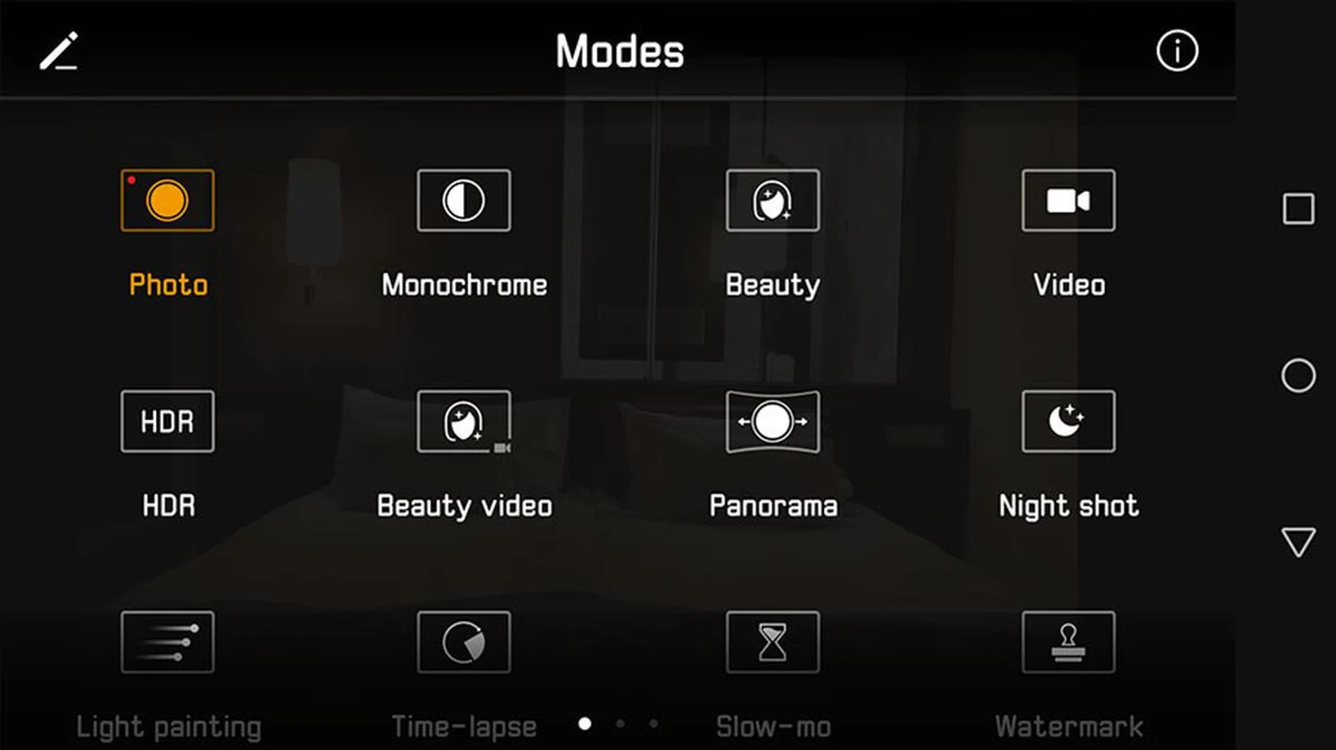 There are quite a number of dedicated shooting modes and effects.