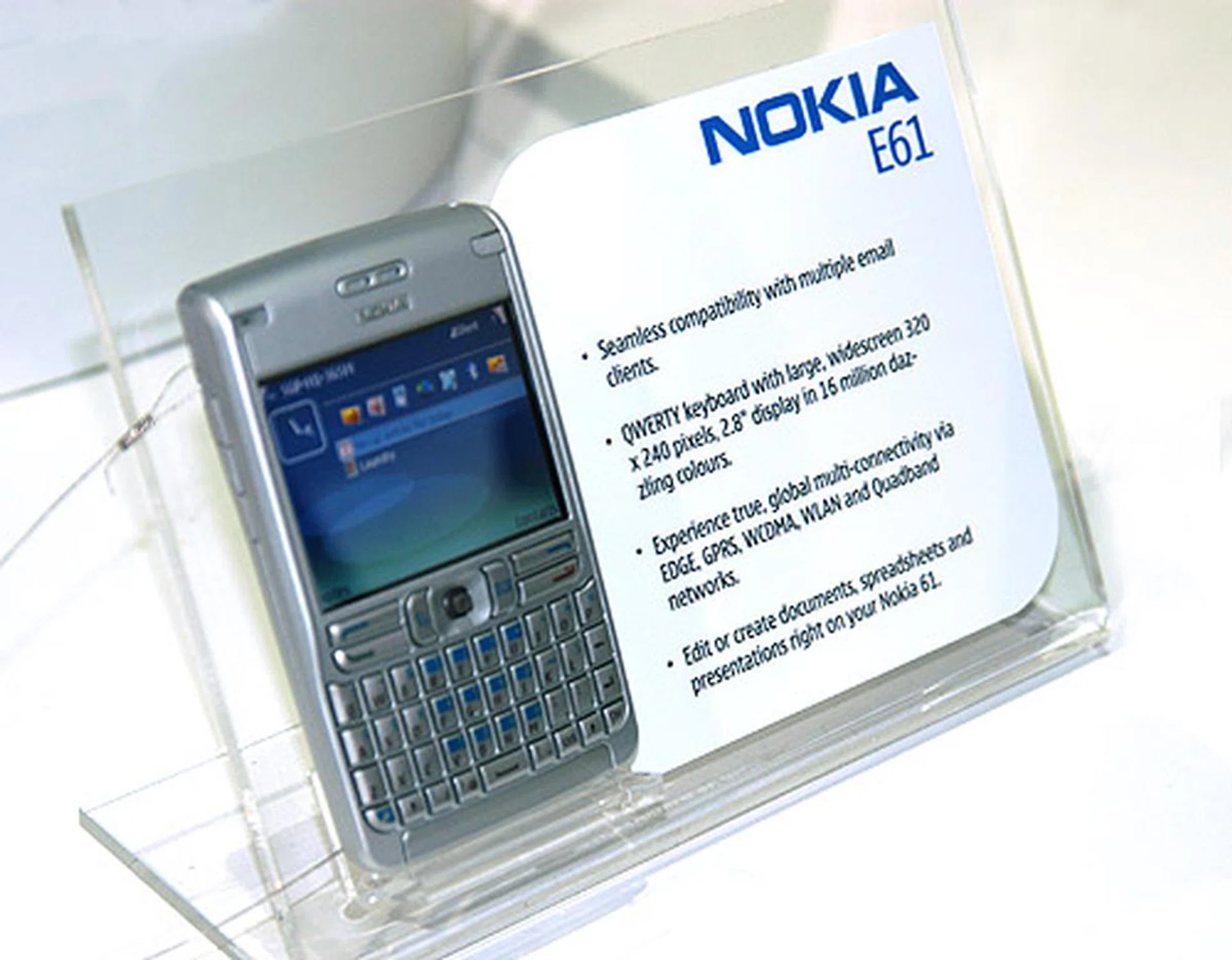 The E61 Smartphone with Push E-mail function.