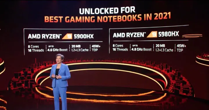 For demanding gamers, there's the Ryzen 9 5900HX and Ryzen 9 5950HX.