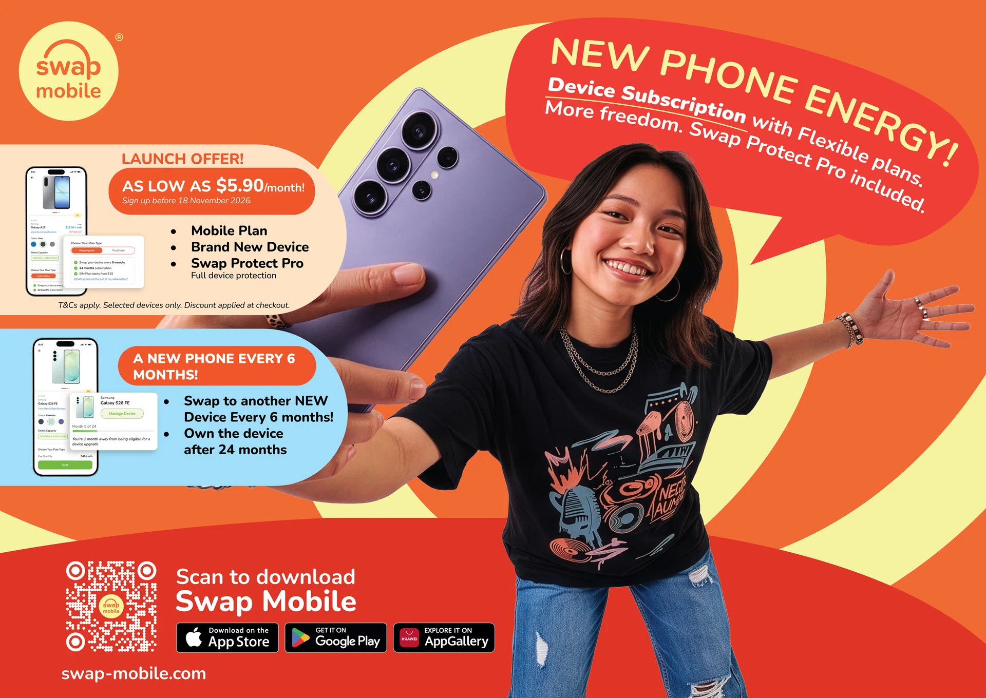 Swap Mobile Singapore launch, flexible no-contract mobile plan