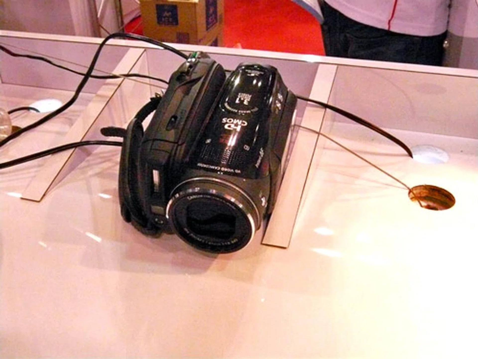  This is one of Canon's HD camcorders on offer, the HV30. It films in HDV and comes with a plethora of free gifts such as a 2GB mini-SD card, free BP2L14 battery and even a 160GB external HDD. The HV30 costs S$1,999.  