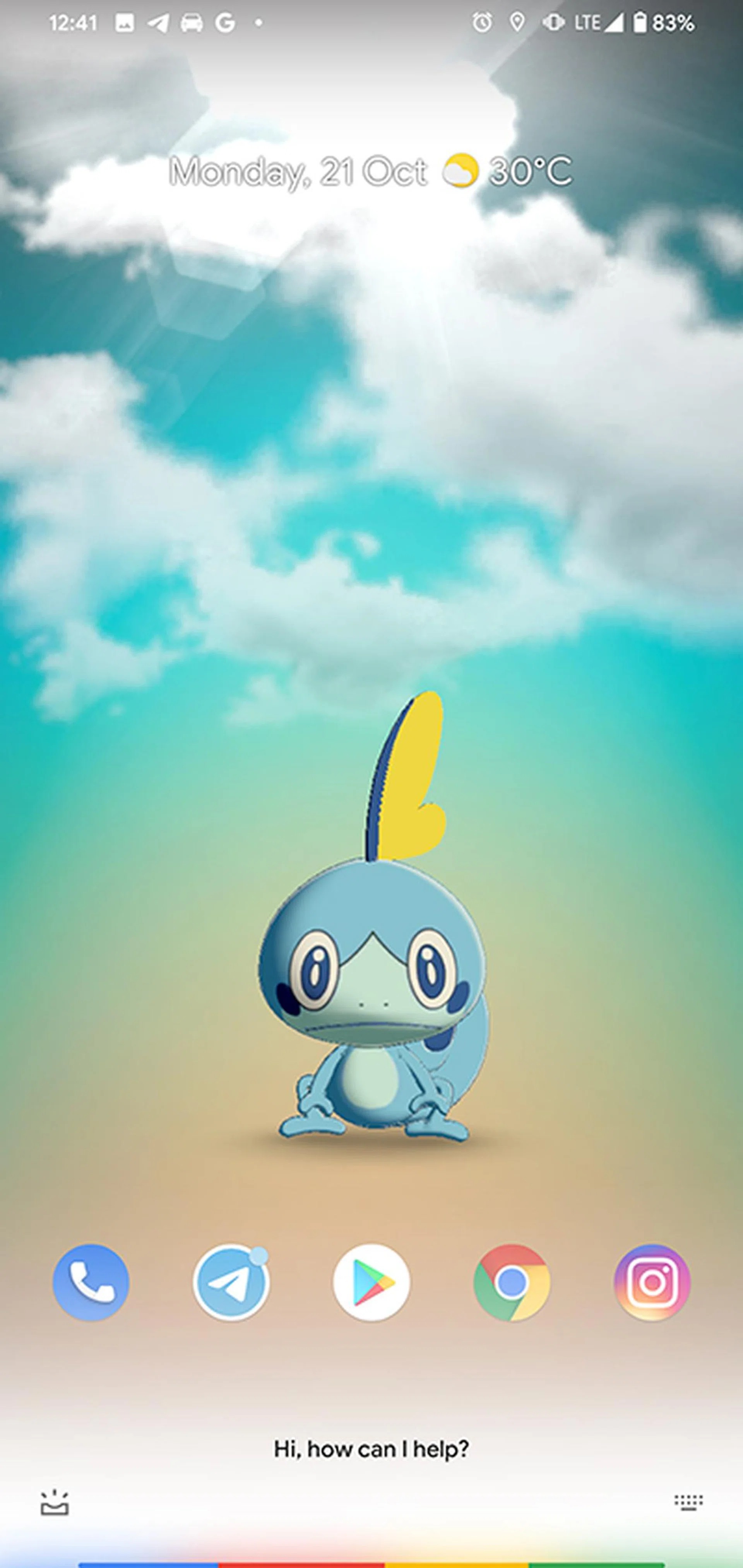 The colourful bar at the bottom indicates that Assistant is still listening.