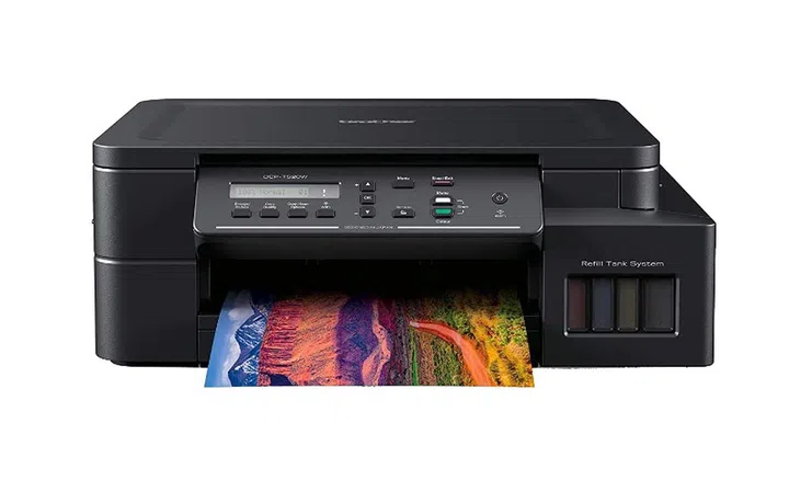The DCP-T520W has a small display but no ADF. 