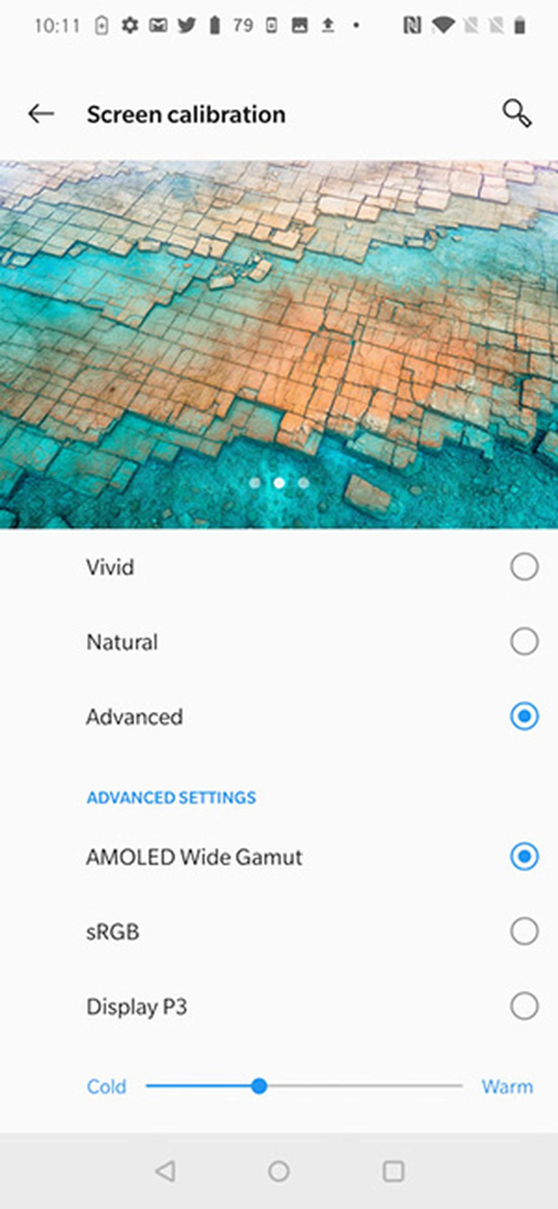 There's quite a range of screen calibration options available.
