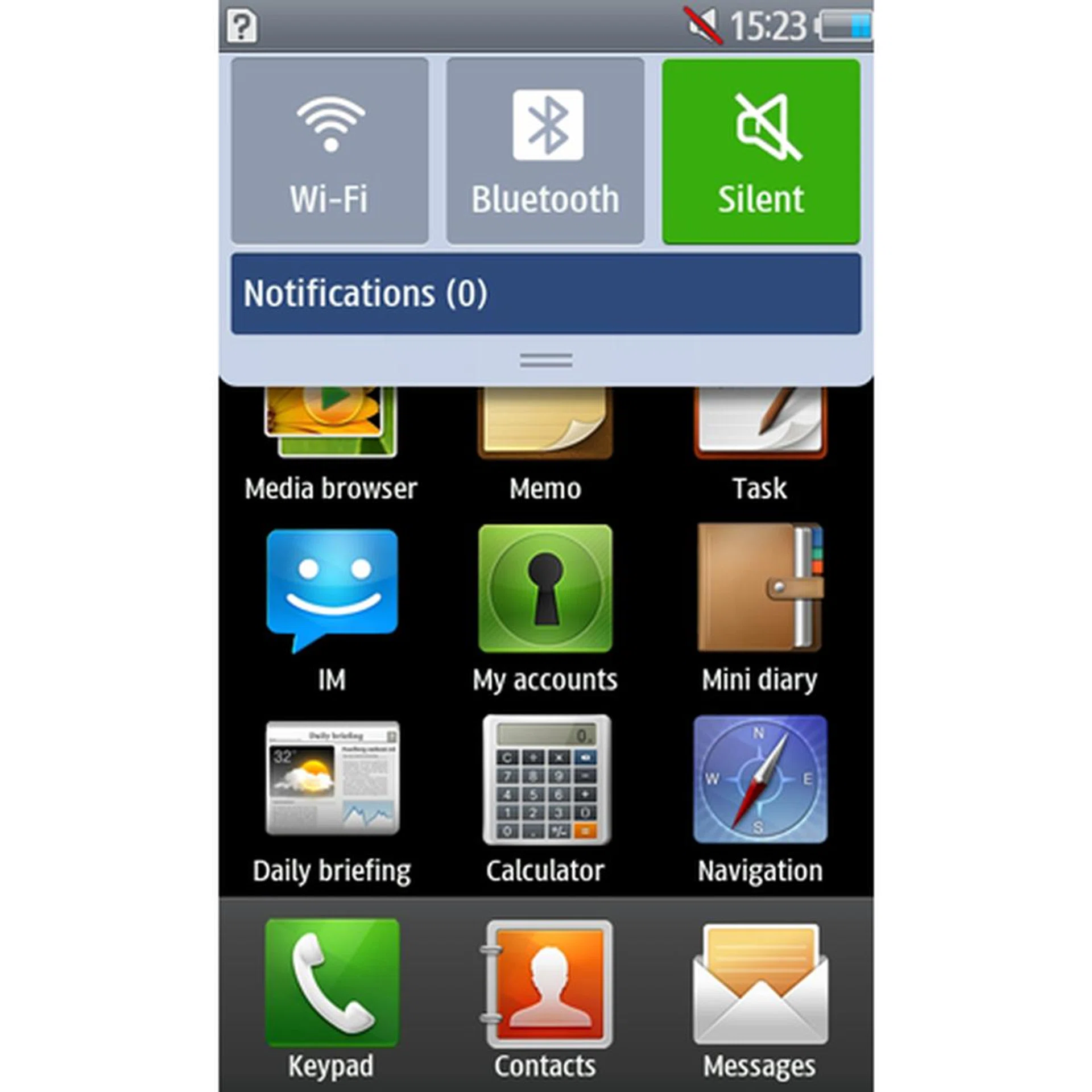 Some things might strike a familiar chord, such as a pull down notification tab from the top.