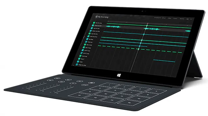 The Surface Music Kit is basically a Touch Cover redesigned for music production. It won't be for sale initially; instead, Microsoft will be seeding it to musicians for its Remix Project.