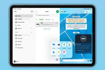 WhatsApp’s Mac-like sidebar for its iPad app.