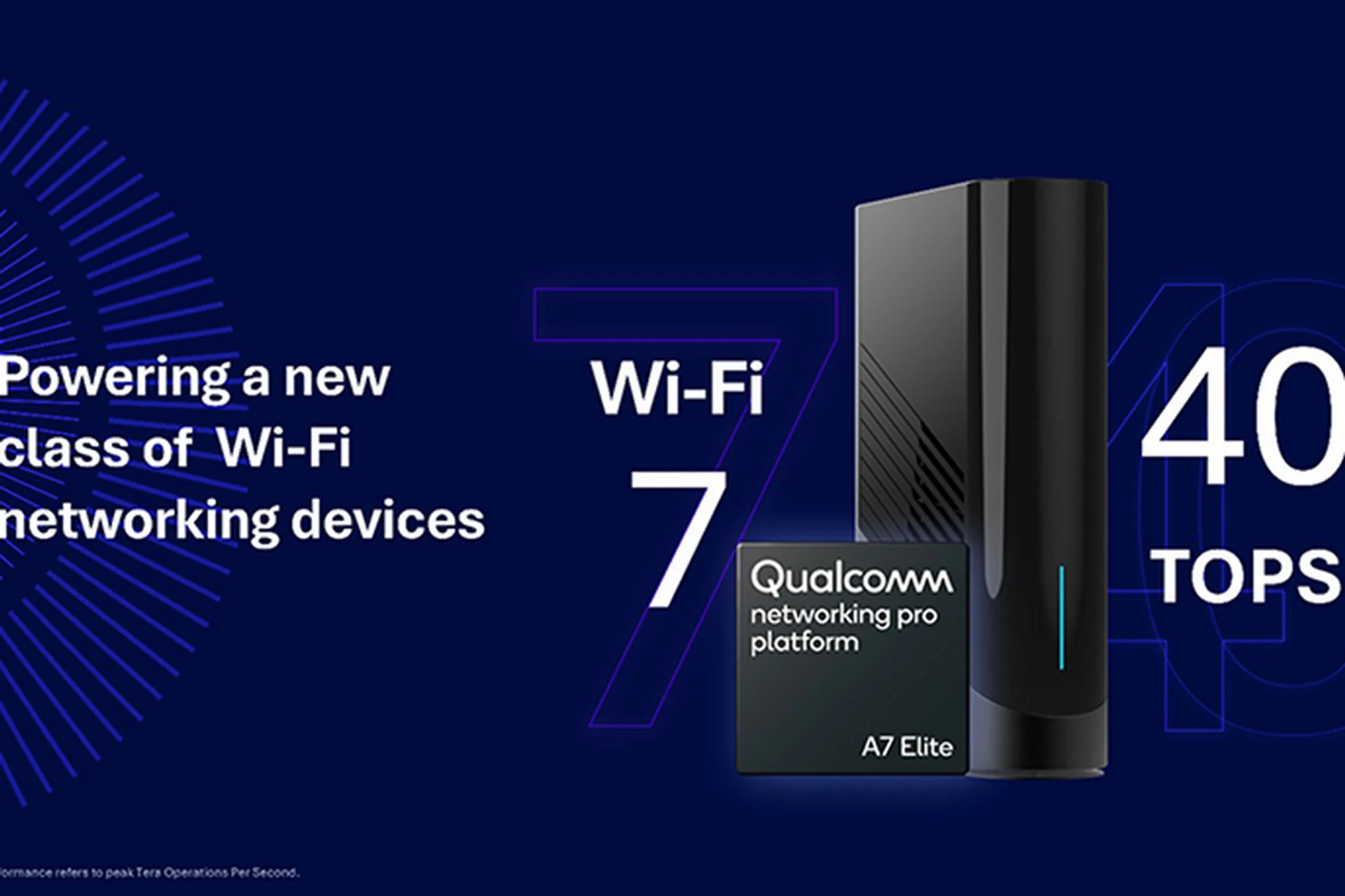 Qualcomm launches Networking Pro A7 Elite, a Wi-Fi 7 platform that can process generative AI. Image: Qualcomm.