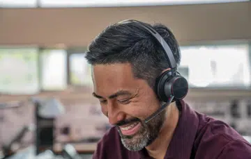 There is a mute alert if you start talking while on mute. Image courtesy of Poly. 