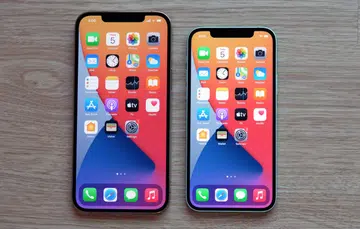 The Apple iPhone 12 Pro Max and iPhone 12 mini.