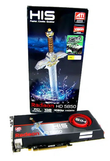 Our copy of the HIS Radeon HD 5850 comes bundled with a redeemable copy of Dirt 2 when it comes out later this year.