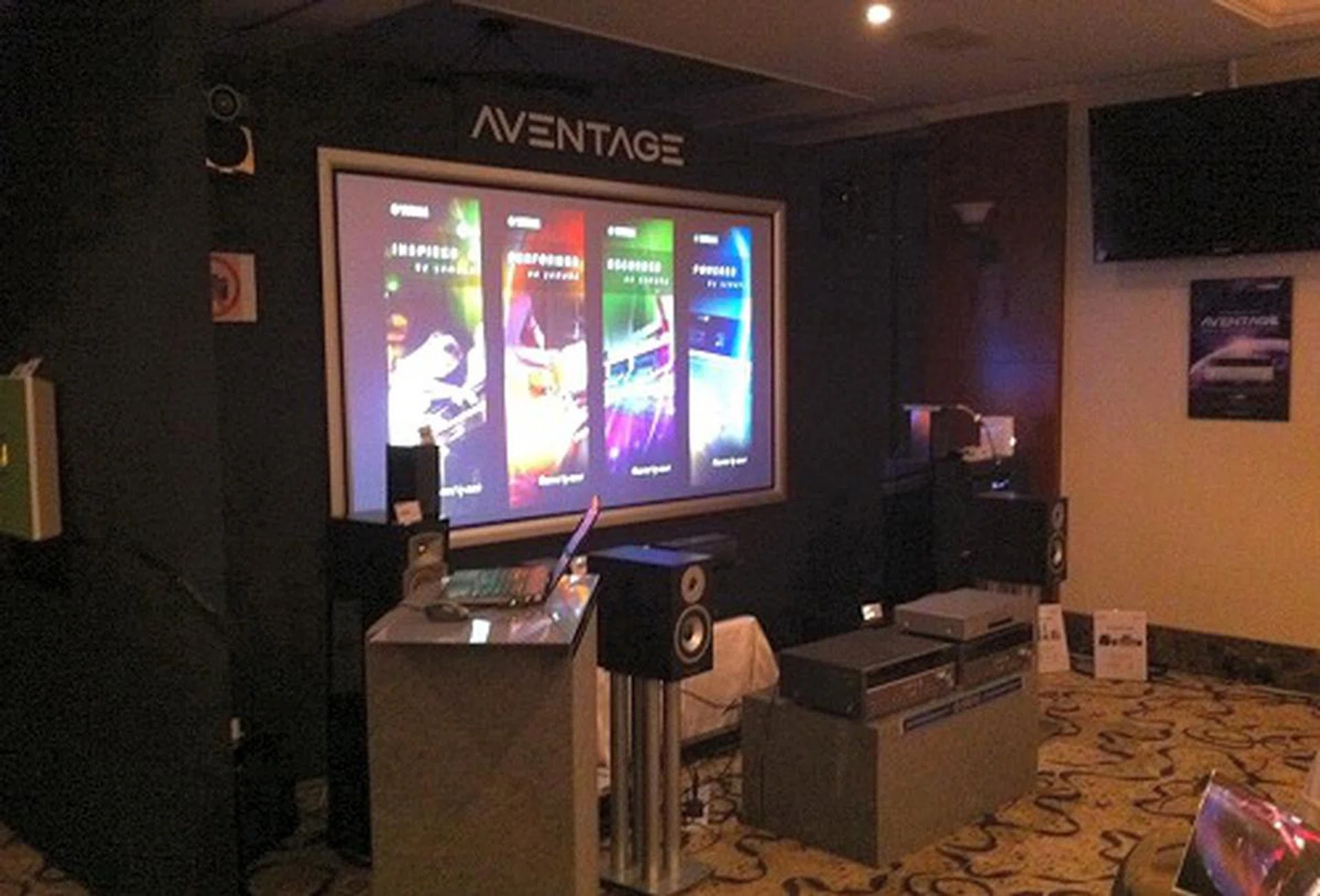 Yamaha ensured they had the right equipment set up with multiple AV receivers and speakers to quickly switch around to demo various functions.