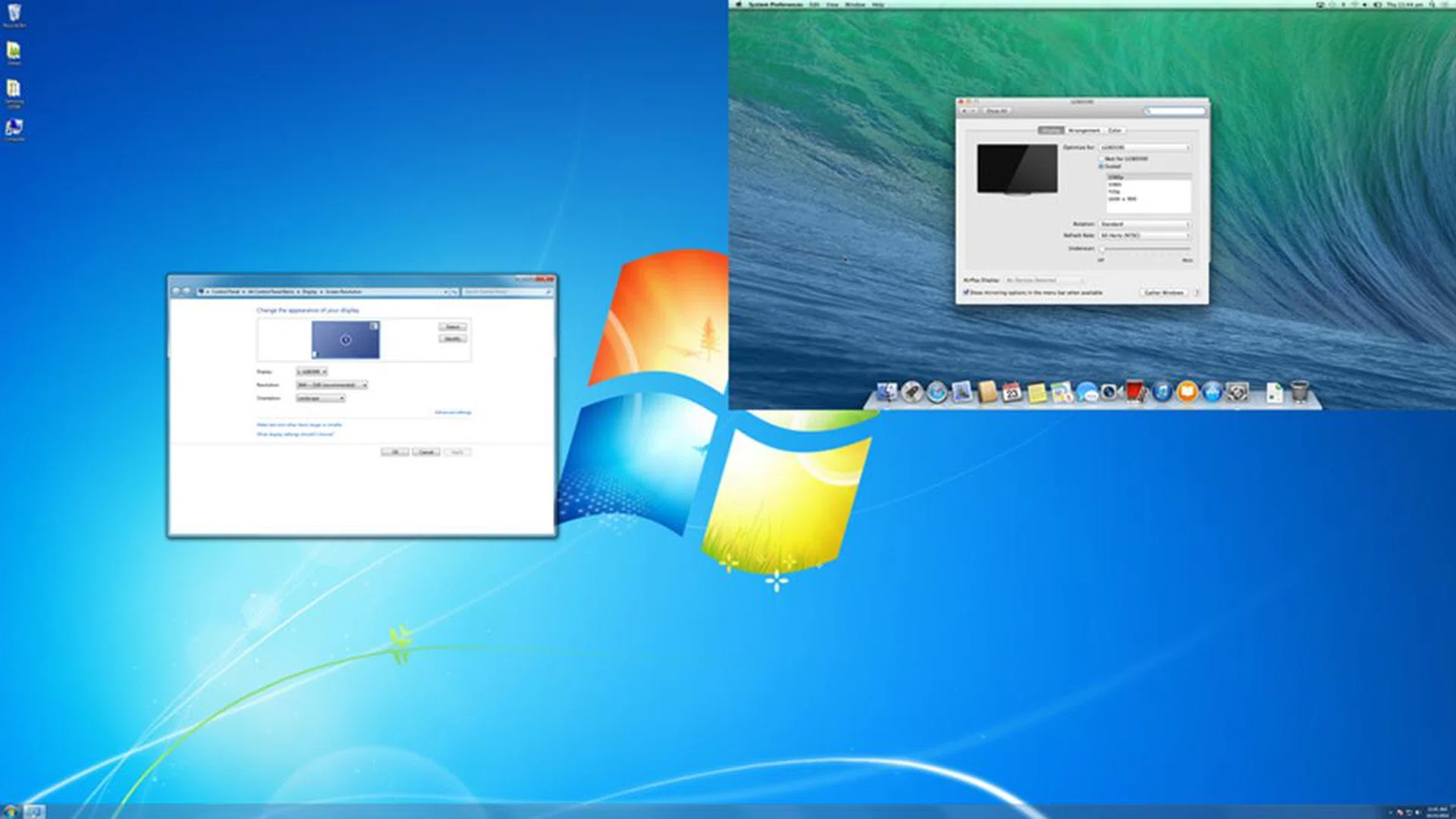 Here's a 1080p image from another source (a Mac) overlaying the main 3,840 x 2,160 pixel-resolution screen. You can also choose which corner to place this second screen.