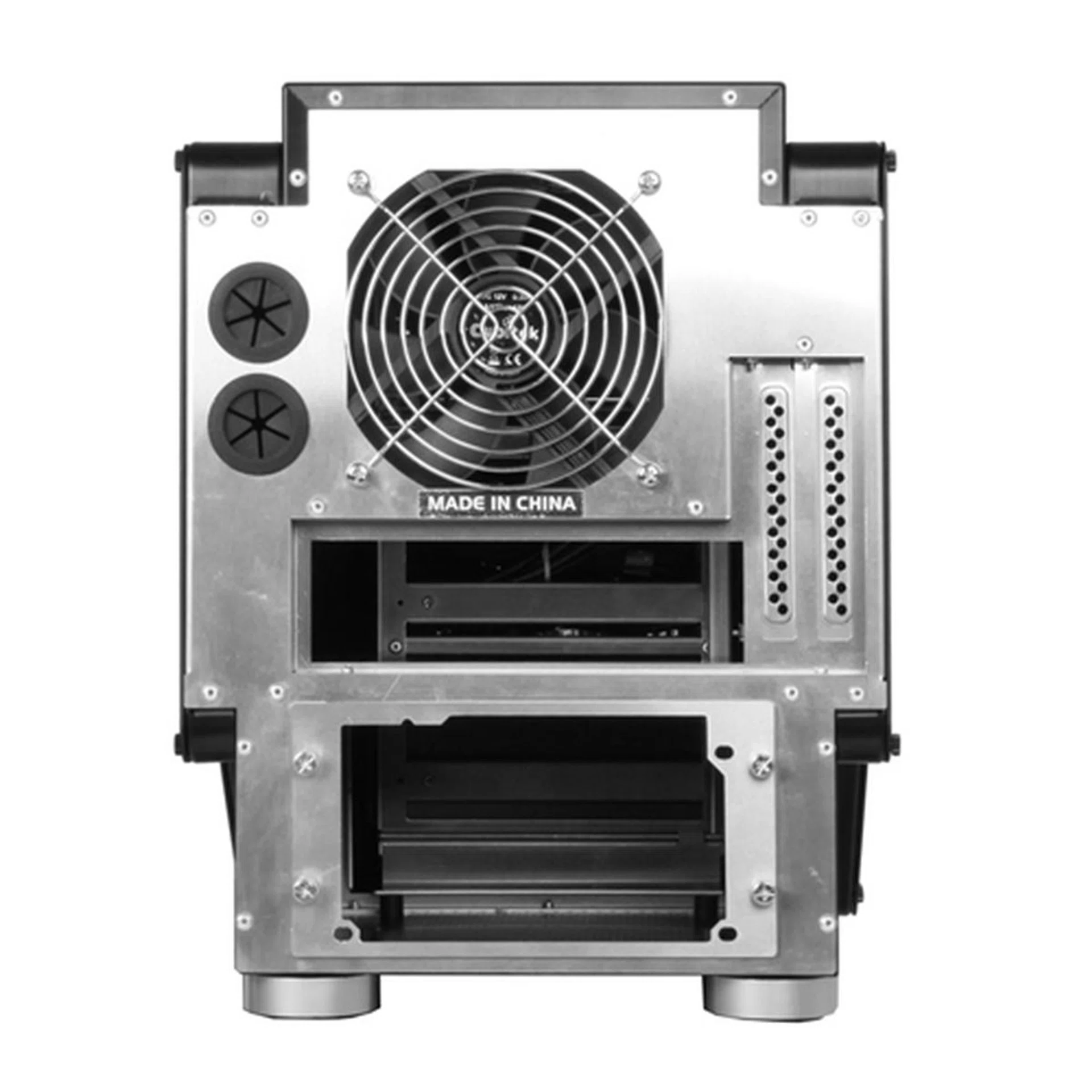 The retention mechanism for the cooler is found at the back. 