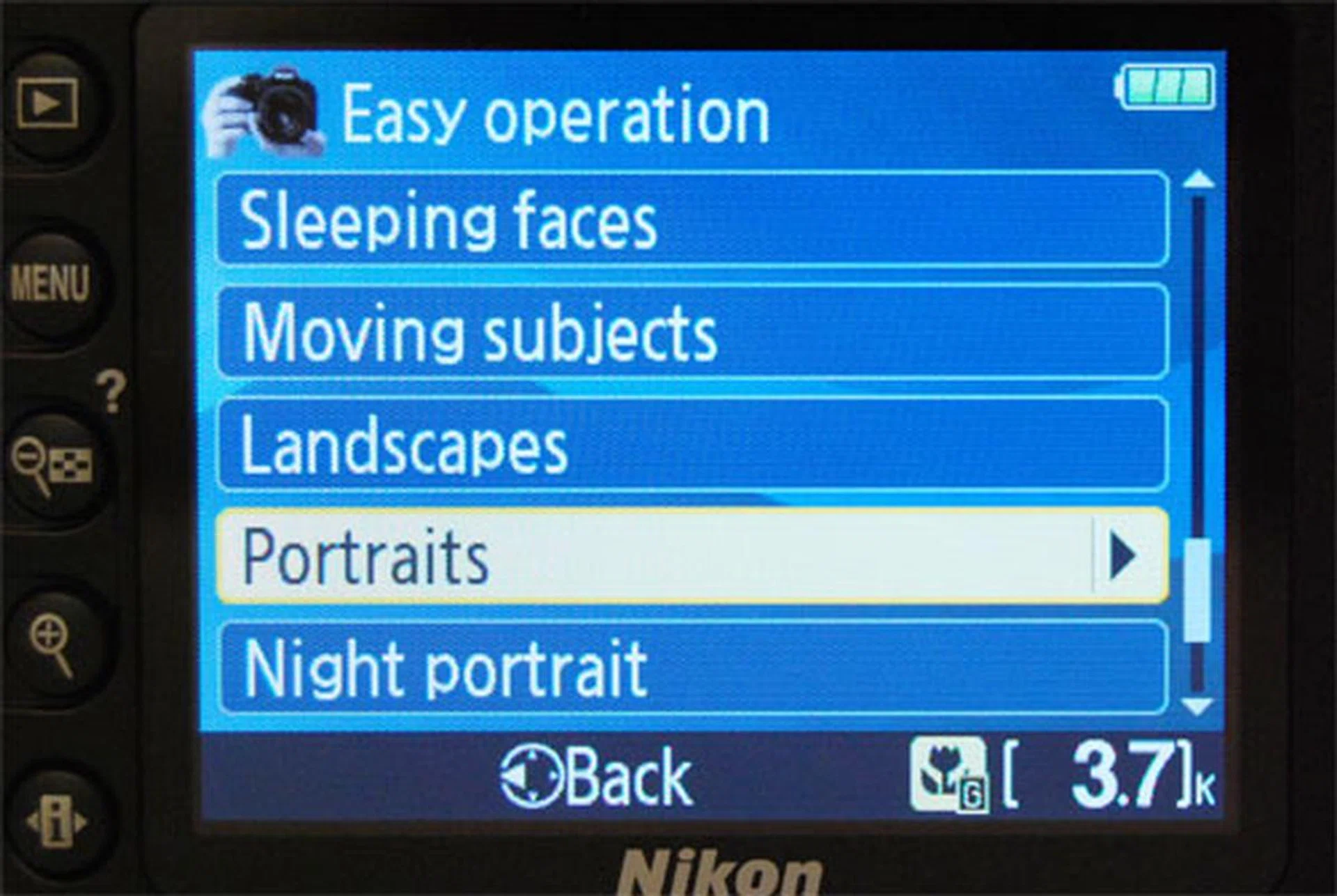 Guide mode helps you get to auto settings by asking you which situation you're shooting.