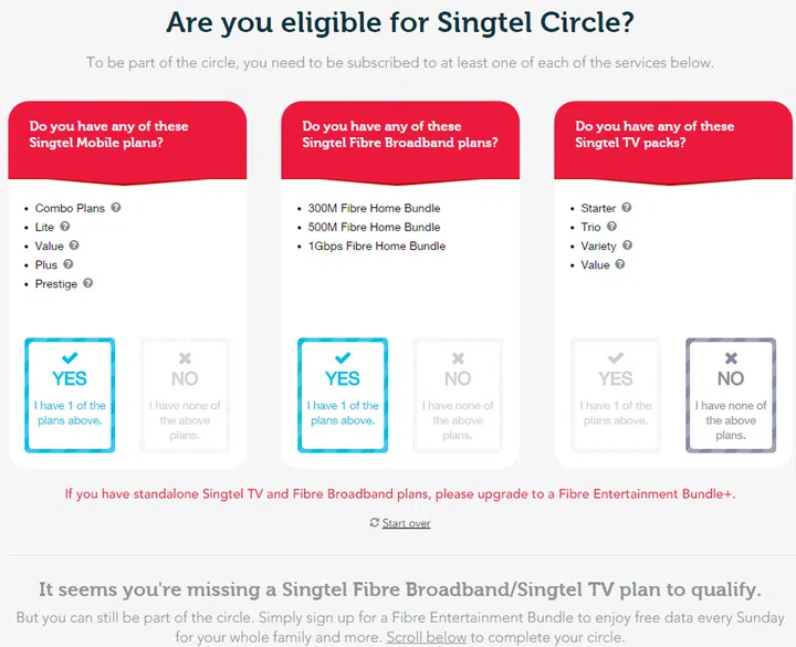 You can use the checker on the website to see your eligibility for Singtel Circle.