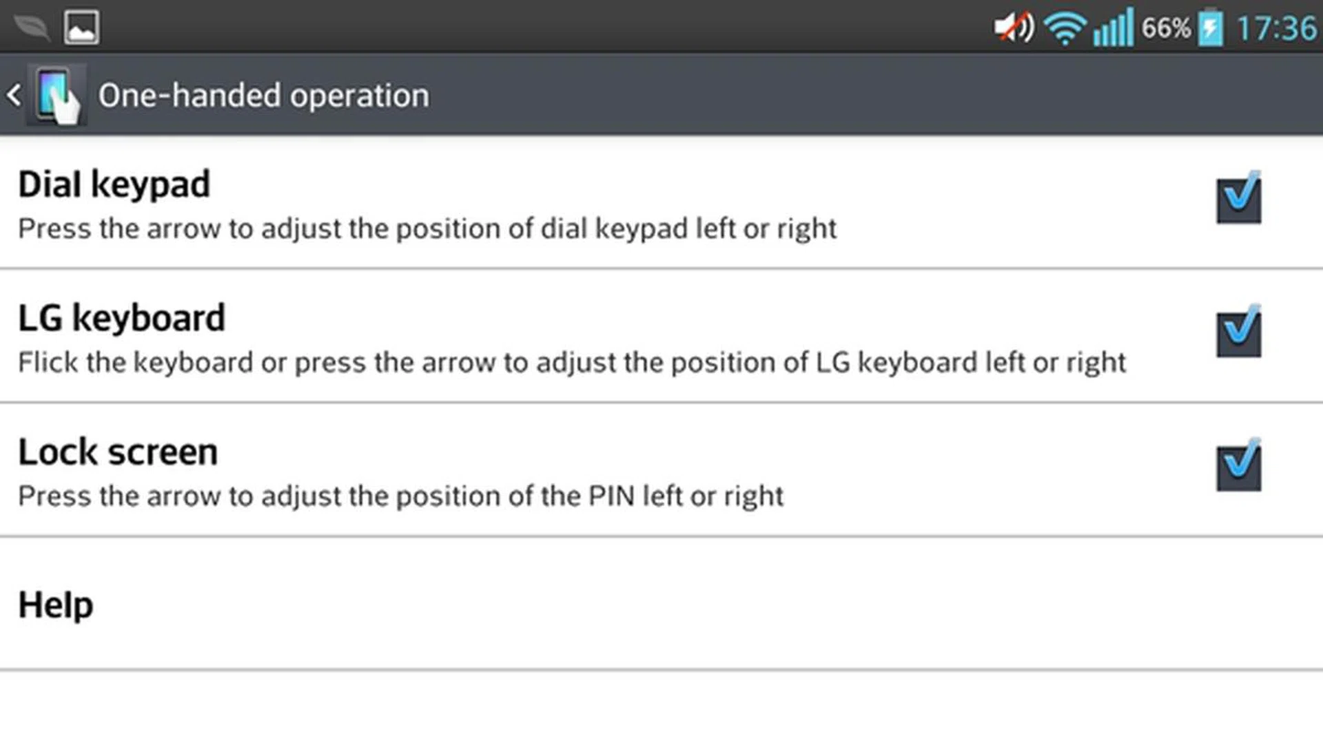 One-handed operation makes it easier to carry out common actions on the LG Optimus G Pro.