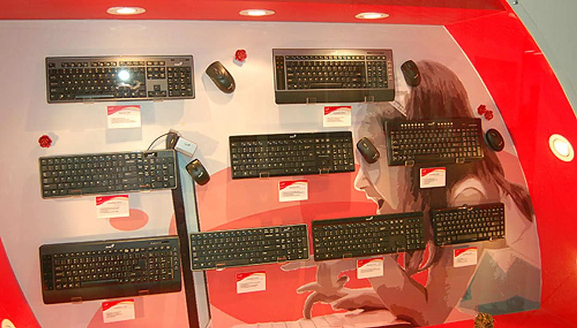 Genius showed off a wide range of keyboards.