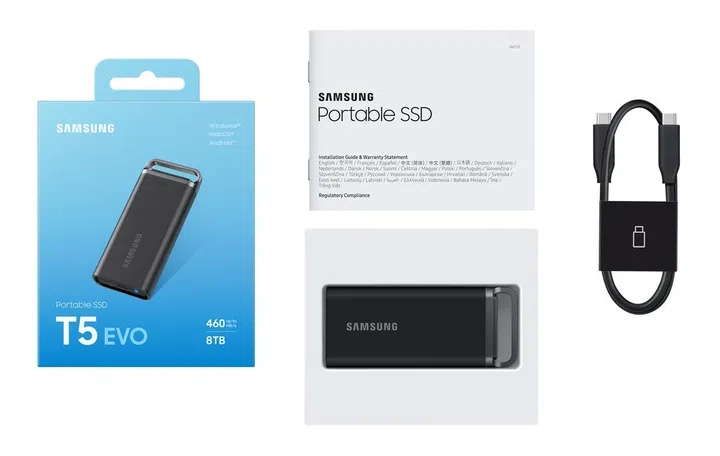 Samsung T5 EVO portable SSD.
