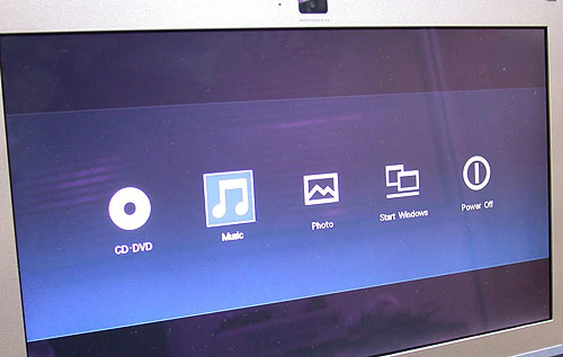 Like many vendors touting its multimedia capable notebooks, this Sony VAIO has an 'instant-on' mode which allows you to access your media files without going through the OS. Obviously, this feature only works if the original hard drive partition has not been wiped clean or replaced with another OS.
