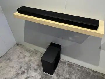 The Samsung Q800T soundbar is a 3.1.2-channel soundbar that supports Dolby Atmos and DTS:X.