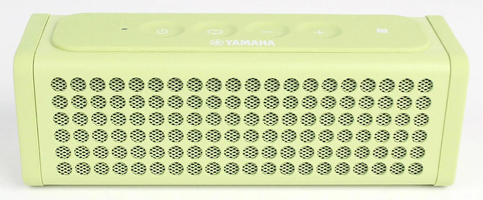 The front grill helps add a textural element to the aesthetics of these Yamaha speakers.