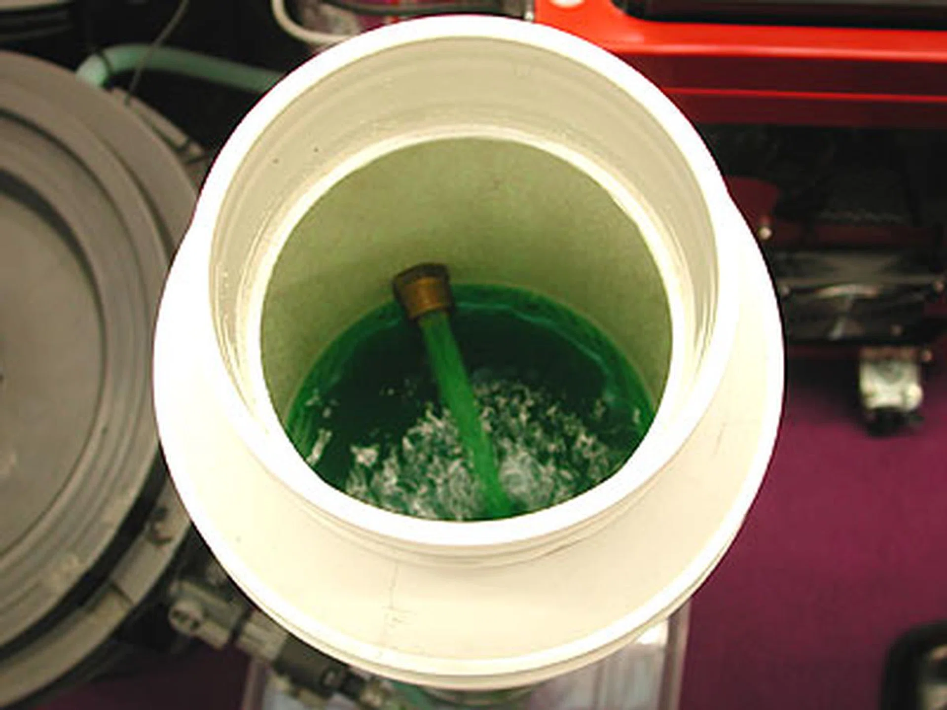 They used a special mix of fluid (some secret recipe) as the coolant.