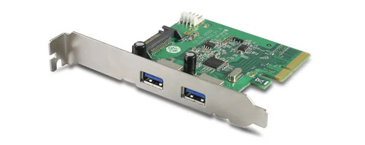 The PCIe host card features two USB Type-A ports for better backward compatibility. (Image Source: Vantec)