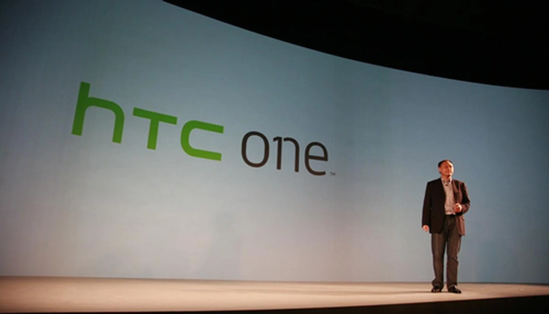 HTC CEO Peter Chou went on stage to unveil the ONE family of Android smartphones. Image source: HTC