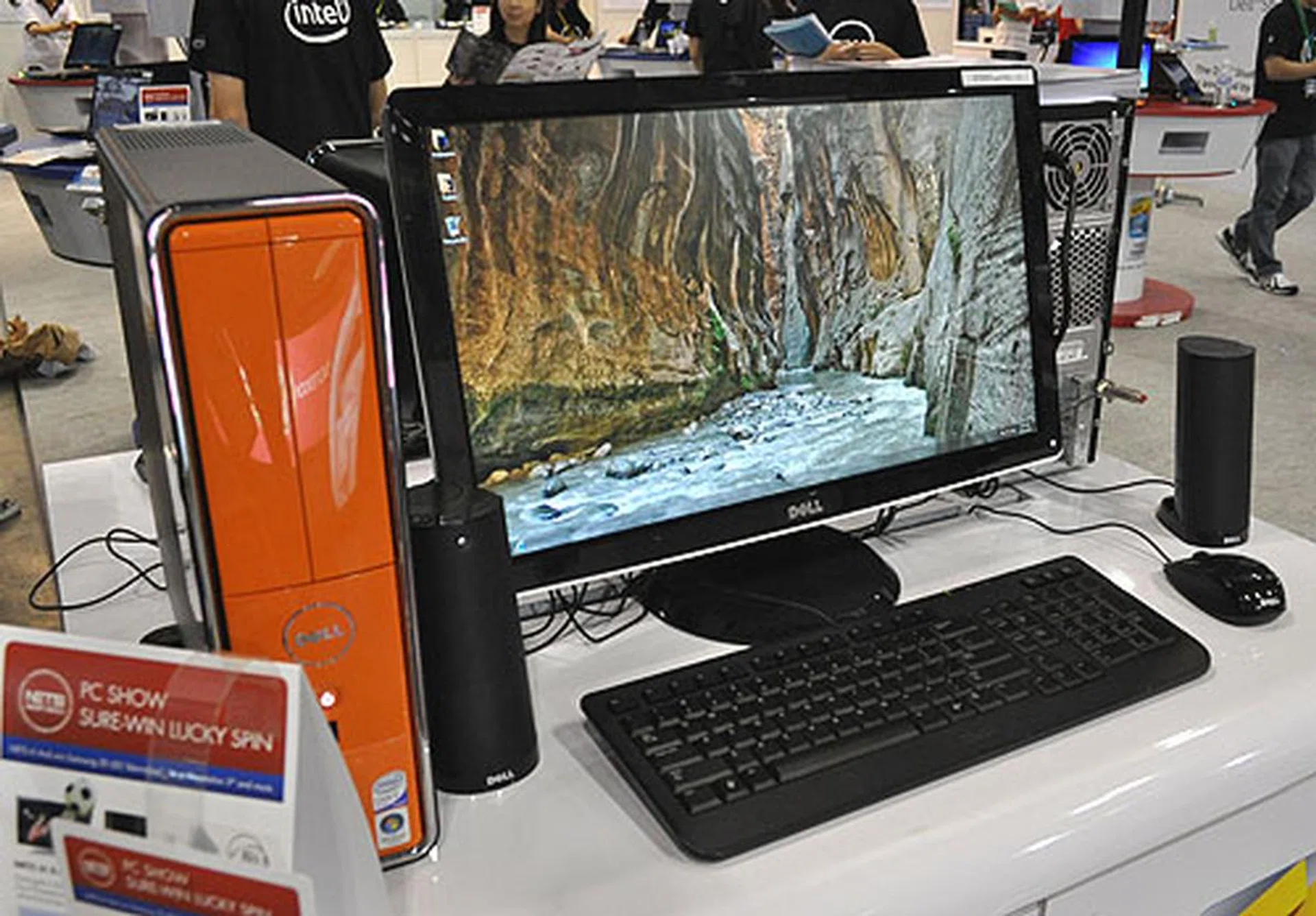 The Dell Inspiron 580s provides great value for the home user, with its slim chassis and a 18.5-inch widescreen display thrown in. You get a decent system with a Core i3-540 processor with 4GB of memory and a 500GB HDD. Price: $1098.