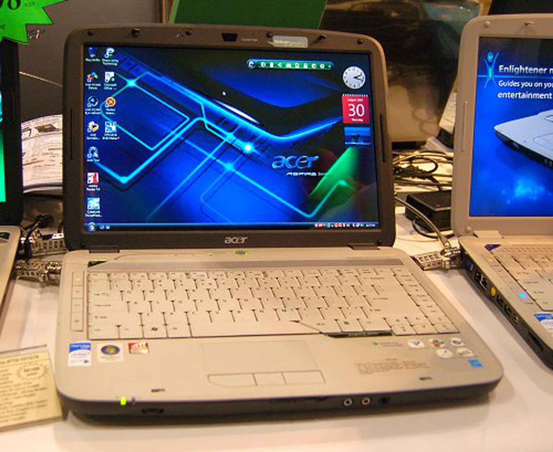  One popular model that's selling fast is the Acer Aspire 4710-3A1G16Mi that's going for $1598. This is a faster and more equipped notebook than the Aspire 5710, sporting an Intel Core 2 Duo processor T5450 (1.66GHz with 2MB L2 cache and Intel EM64T), 1GB DDR2 RAM, 160GB HDD, Bluetooth 2.0+EDR, a 5-in-1 card reader, Dolby Certified Surround Sound System and Windows Vista Home Premium. If you have a slightly fatter budget, this is the Aspire notebook to buy.  