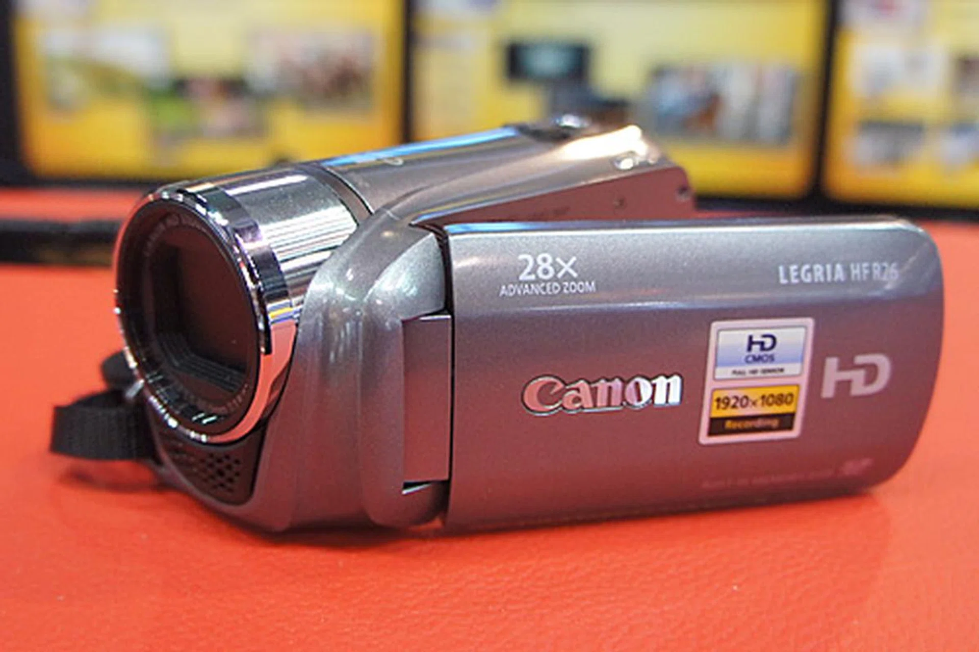 The LEGRIA HF R26 is a Full HD 1920 x 1080 camcorder for the budget-conscious. It sports a 20x optical zoom lens, a 3.28-megapixel Canon Full HD CMOS sensor, and a 3.0-inch touch LCD. It also comes with 8GB of internal memory. It's available at $849. Freebies include an extra battery, a 16GB SD card, 500GB HDD, tripod and video bag.