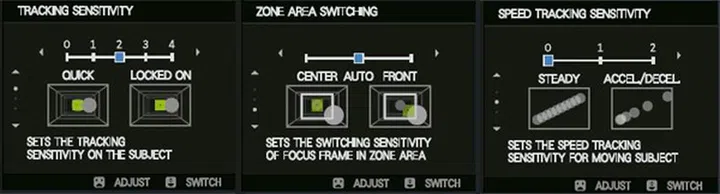New options allow you to fine tune focus to best meet your needs.