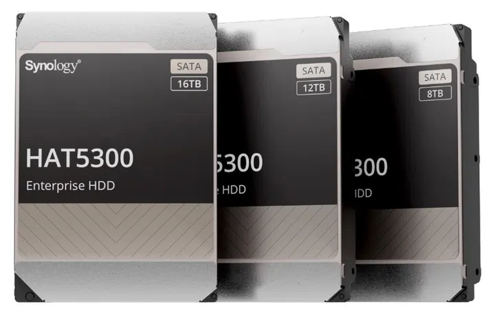 The drives come in three capacities. Image courtesy of Synology. 