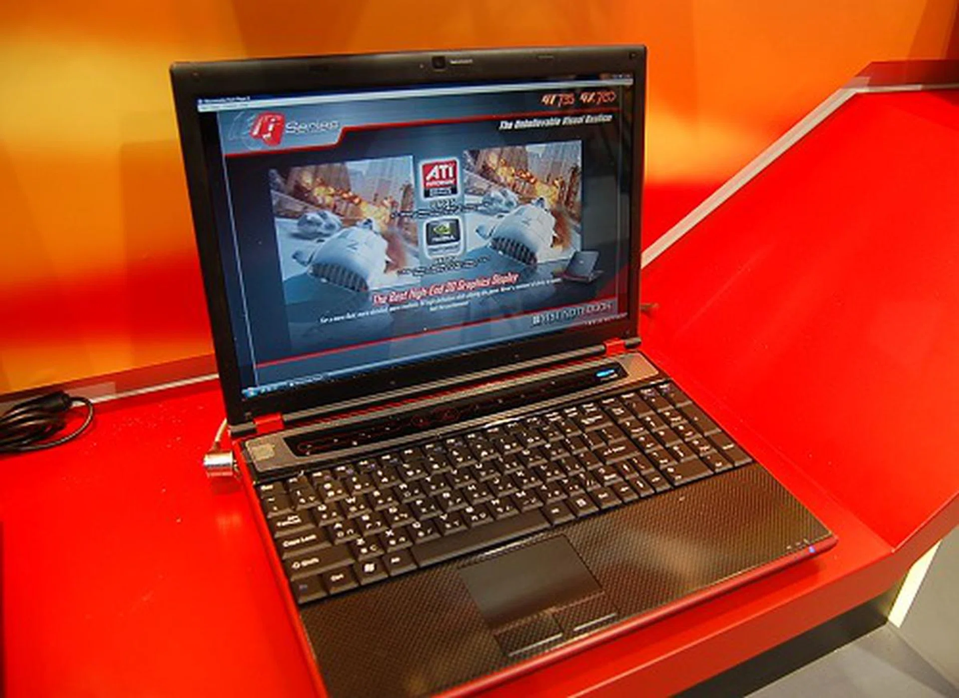  Gaming and entertainment notebooks too received their due refreshes. Here's their hot looking GX633. It's a 15.4-inch notebooks with a 1680x1050 resolution screen, runs on an AMD Turion X2 Ultra processor platform and equipped with a GeForce GT 130M 512MB graphics module.  