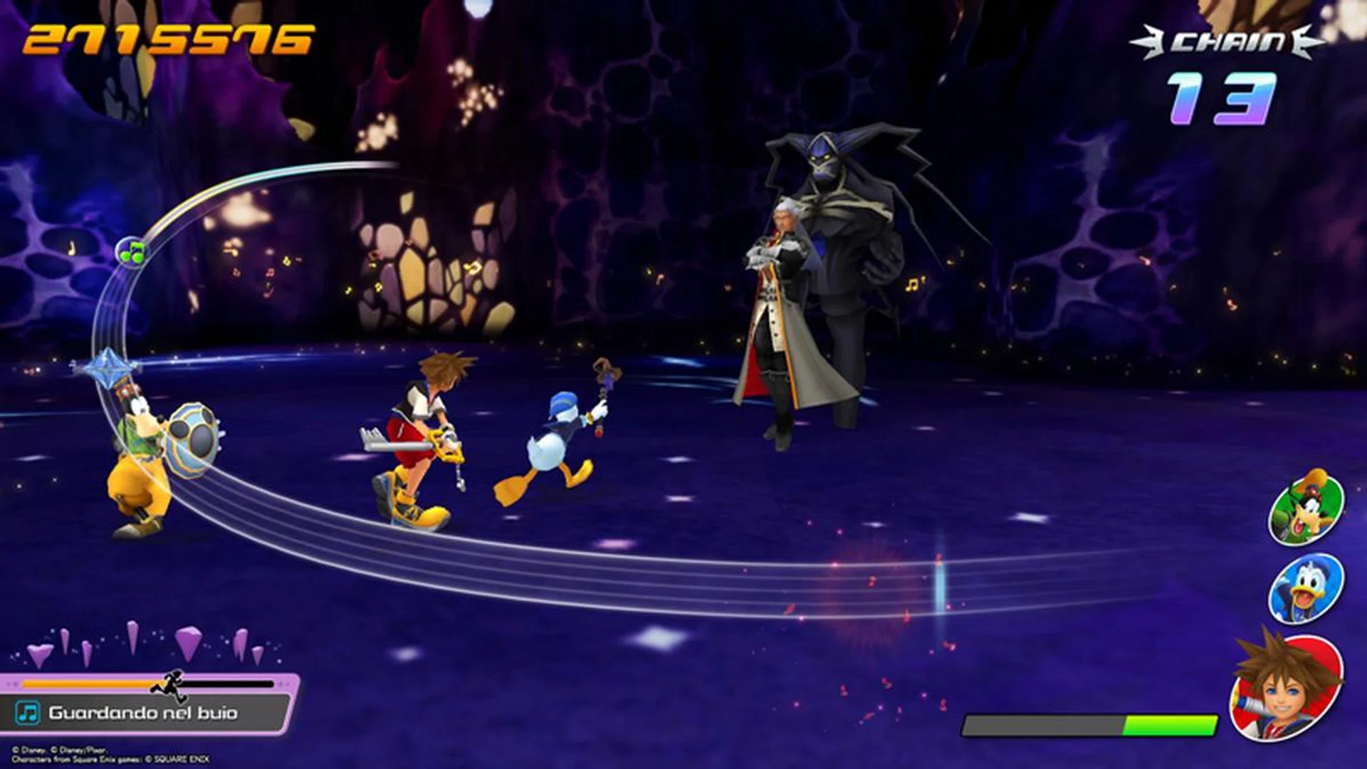 Songs can come in different forms, such as the bossfights - which play out quite differently. 