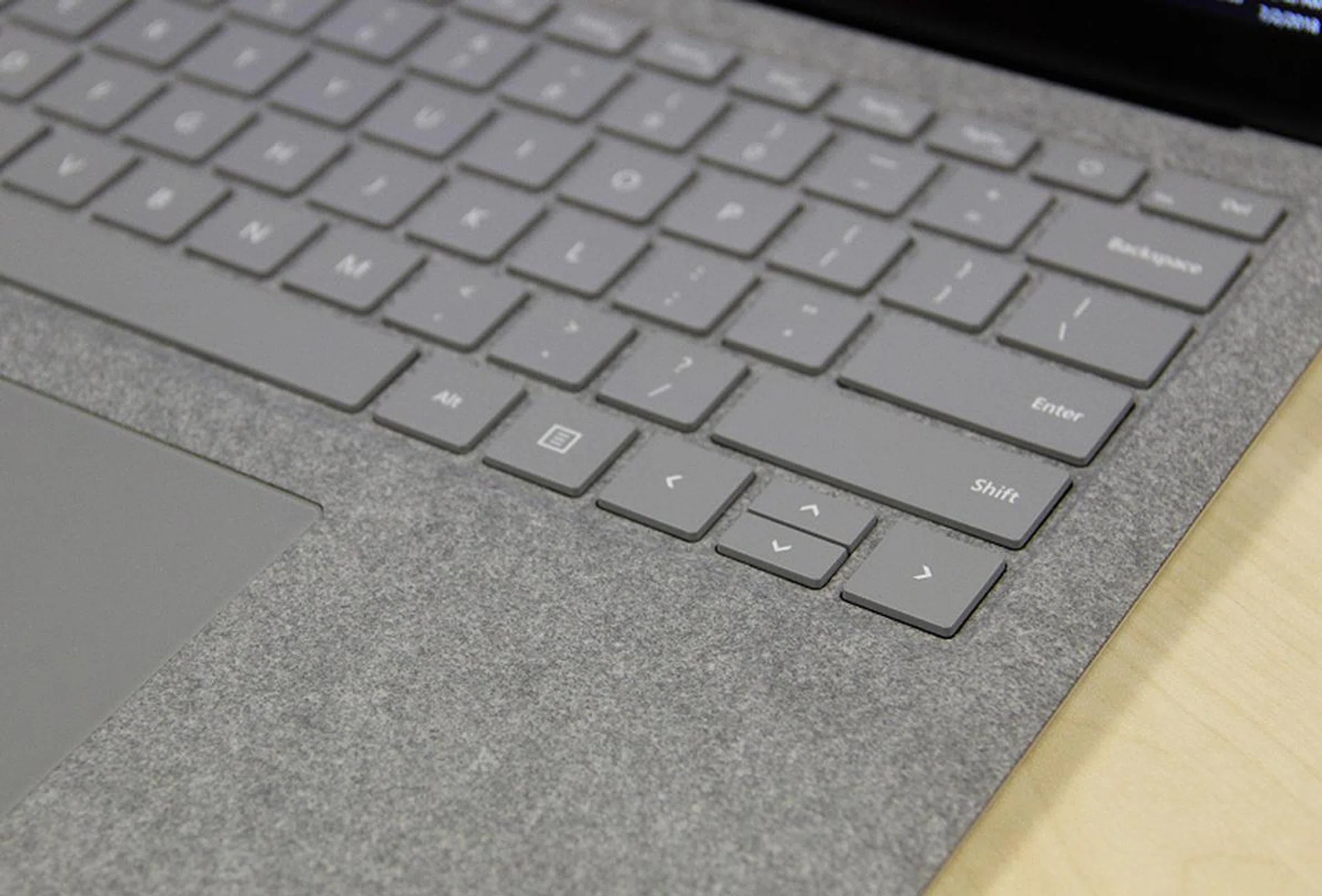 Alcantara around the keyboard lets the Surface Laptop stand out from its peers.