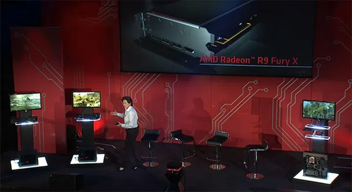 AMD's CEO Lisa Su took to the stage to introduce the Radeon R9 Fury X. (Image Source: AMD)