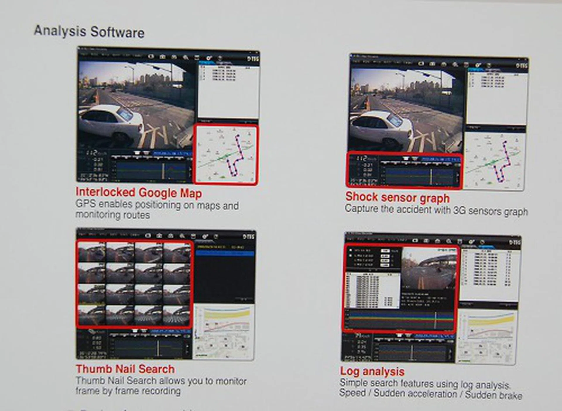  The unit comes with analysis software as well for further log and details checking.  