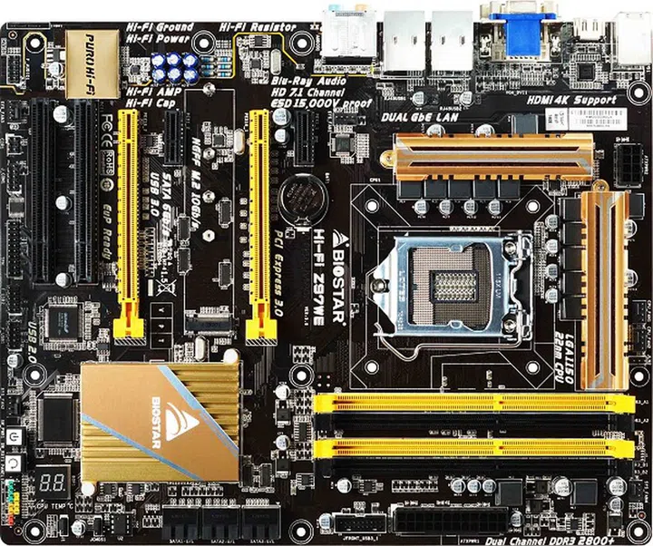 Biostar’s Hi-Fi Z97WE motherboard.