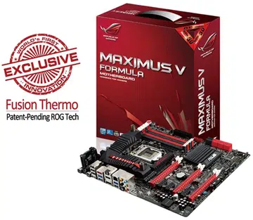 The ASUS ROG Maximus V Formula motherboard that features the Intel Z77 Express chipset, with support for both second and third generation Intel Core processors. (Image Source: ASUS)
