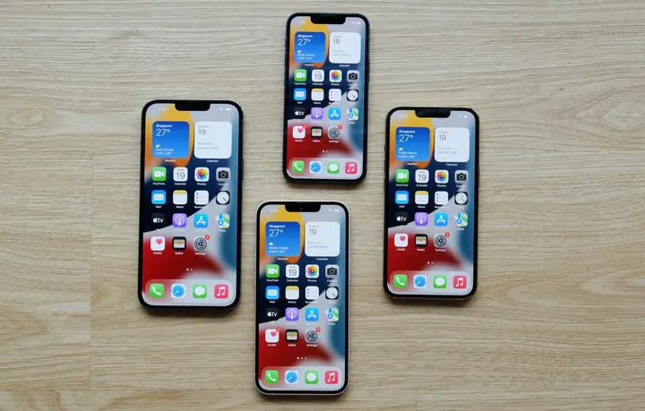 Apple iPhone 13 series from 2021.