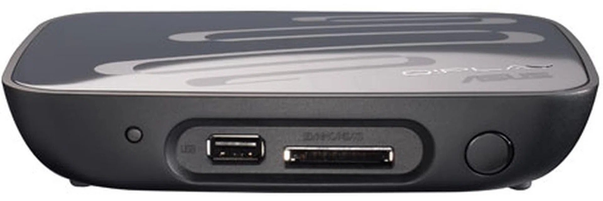 The front of the unit includes a USB 2.0 port and a 4-in-1 card reader slot that reads SD, MMC, Memory Stick and XD cards.