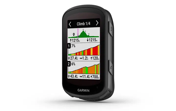 Tilted view of Garmin Edge 540.