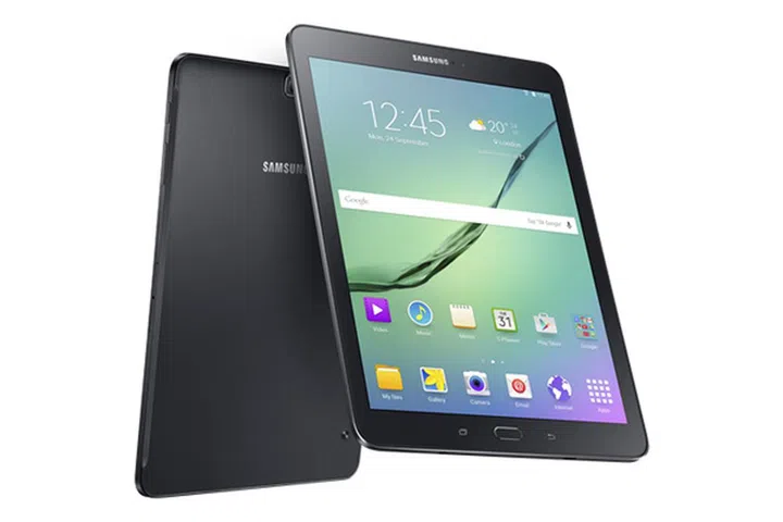 Samsung Galaxy Tab S2 in black.