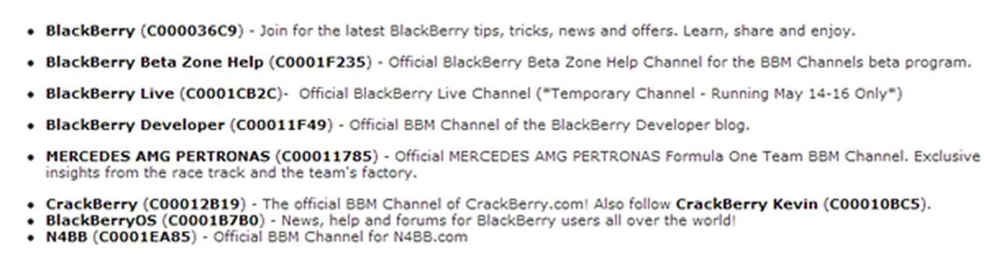 Each BBM Channel has its unique PIN.