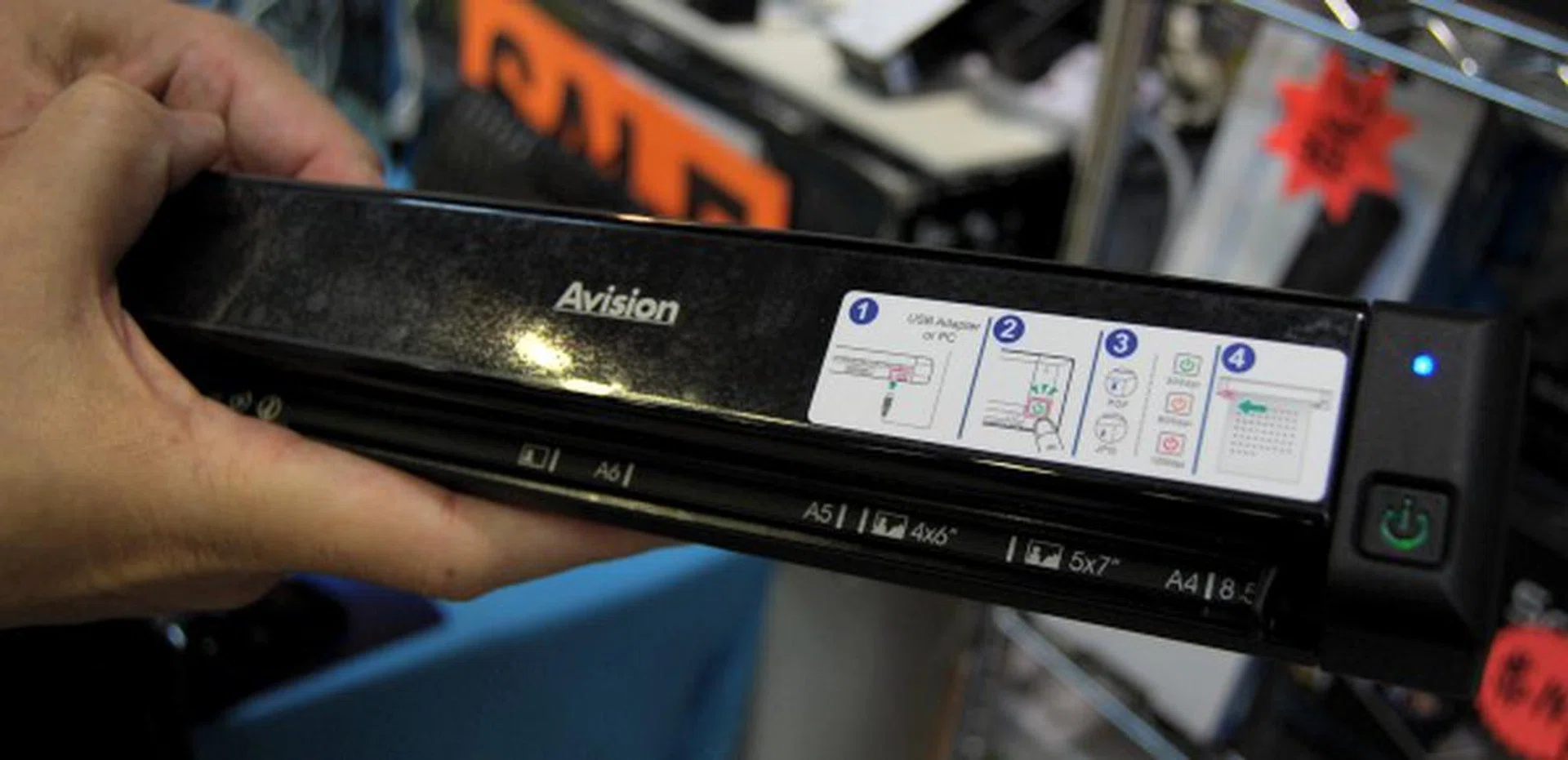 This is the mobile Avision ScanQ feed-type scanner for S$149.